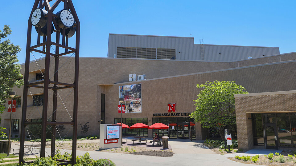 North exterior elevation of Nebraska East Union in 2023.
